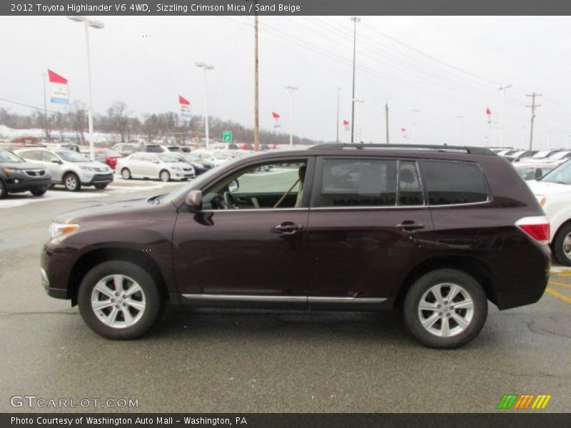 Sizzling Crimson Mica / Sand Beige 2012 Toyota Highlander V6 4WD