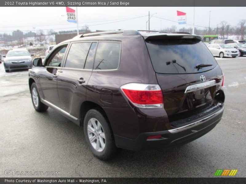 Sizzling Crimson Mica / Sand Beige 2012 Toyota Highlander V6 4WD