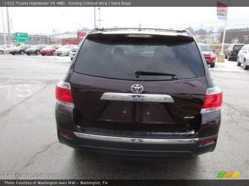 Sizzling Crimson Mica / Sand Beige 2012 Toyota Highlander V6 4WD