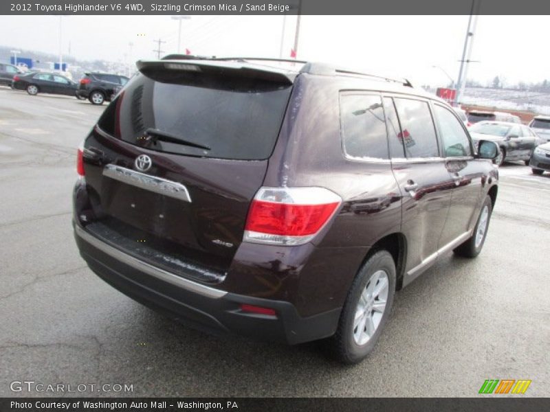 Sizzling Crimson Mica / Sand Beige 2012 Toyota Highlander V6 4WD