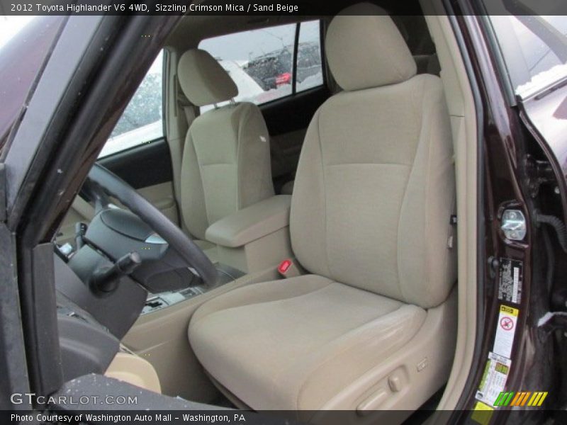 Sizzling Crimson Mica / Sand Beige 2012 Toyota Highlander V6 4WD