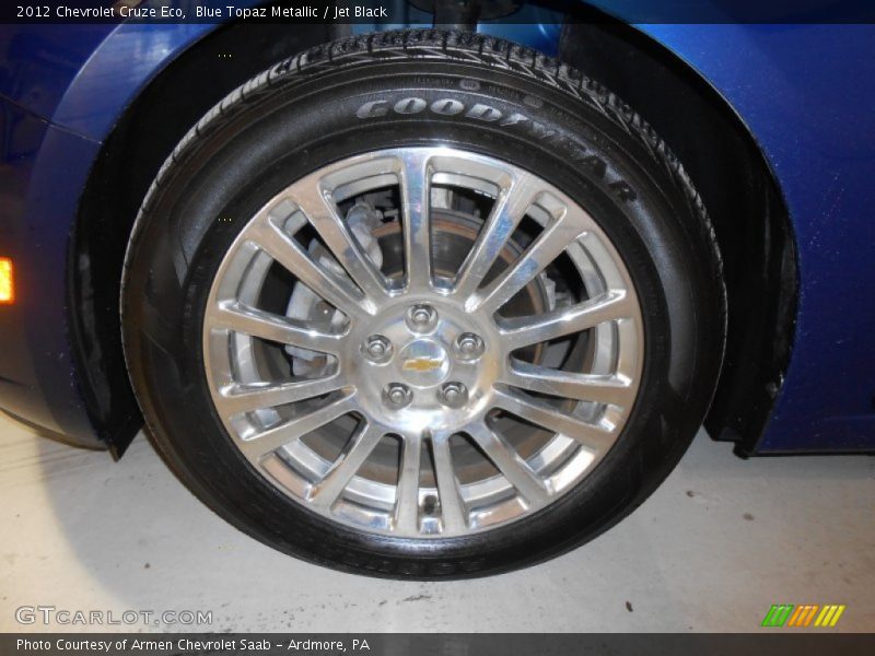 Blue Topaz Metallic / Jet Black 2012 Chevrolet Cruze Eco