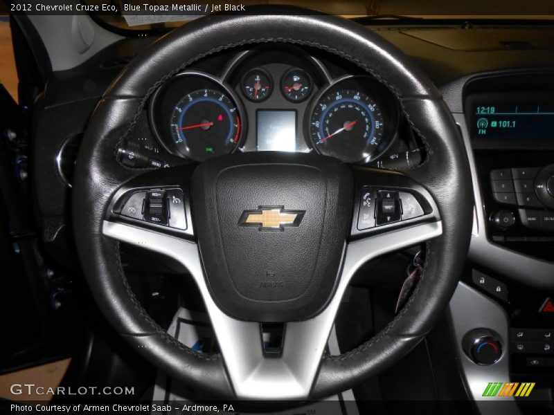 Blue Topaz Metallic / Jet Black 2012 Chevrolet Cruze Eco