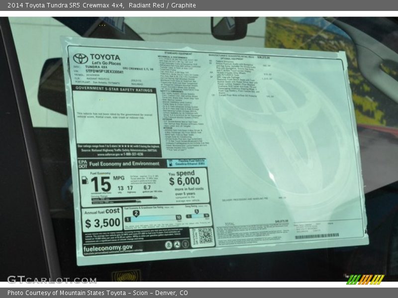 Radiant Red / Graphite 2014 Toyota Tundra SR5 Crewmax 4x4