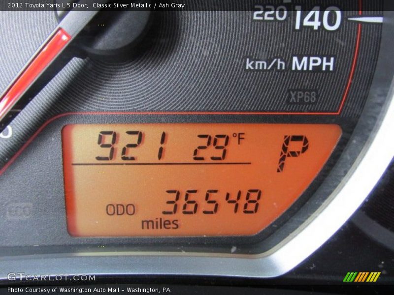 Classic Silver Metallic / Ash Gray 2012 Toyota Yaris L 5 Door