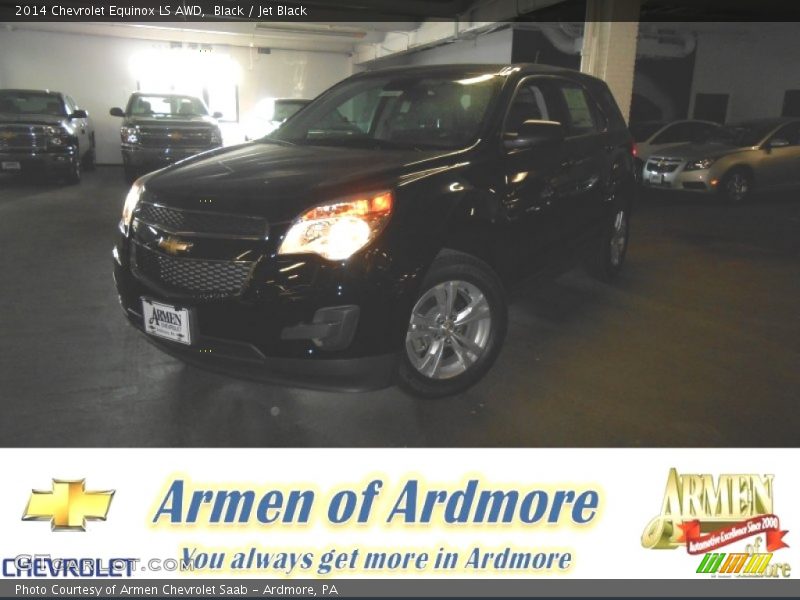Black / Jet Black 2014 Chevrolet Equinox LS AWD