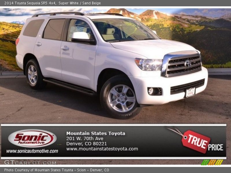 Super White / Sand Beige 2014 Toyota Sequoia SR5 4x4