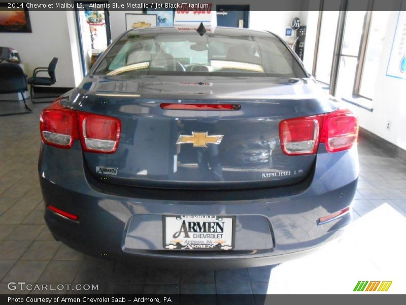 Atlantis Blue Metallic / Jet Black/Titanium 2014 Chevrolet Malibu LS