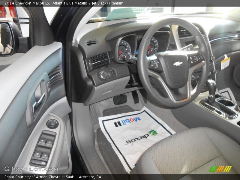 Atlantis Blue Metallic / Jet Black/Titanium 2014 Chevrolet Malibu LS