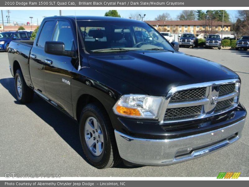 Brilliant Black Crystal Pearl / Dark Slate/Medium Graystone 2010 Dodge Ram 1500 SLT Quad Cab