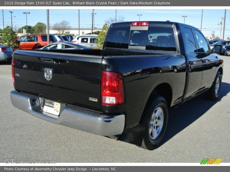 Brilliant Black Crystal Pearl / Dark Slate/Medium Graystone 2010 Dodge Ram 1500 SLT Quad Cab