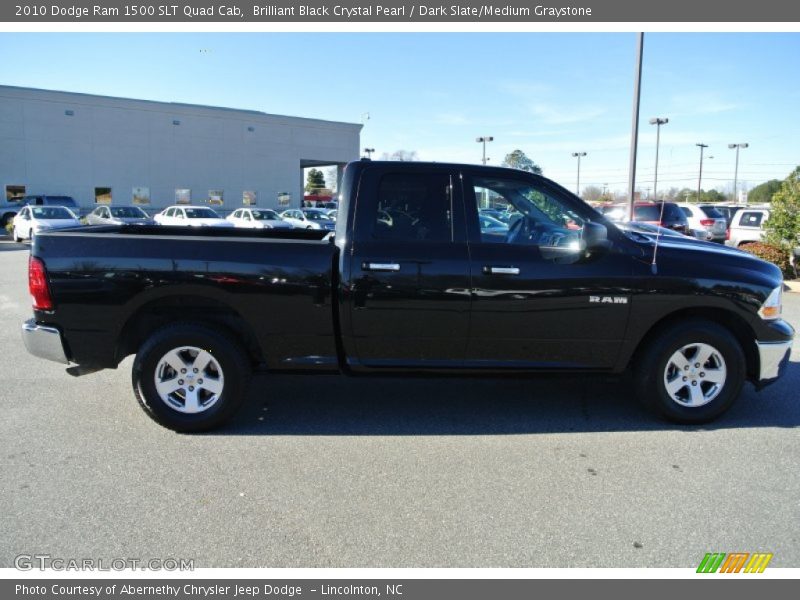 Brilliant Black Crystal Pearl / Dark Slate/Medium Graystone 2010 Dodge Ram 1500 SLT Quad Cab