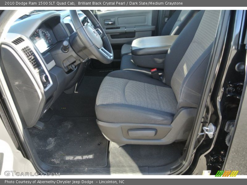 Brilliant Black Crystal Pearl / Dark Slate/Medium Graystone 2010 Dodge Ram 1500 SLT Quad Cab