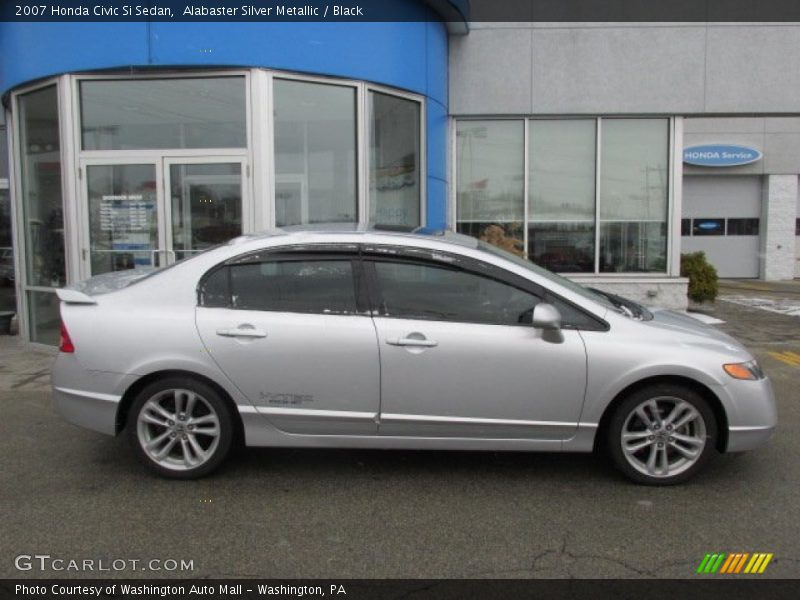 Alabaster Silver Metallic / Black 2007 Honda Civic Si Sedan