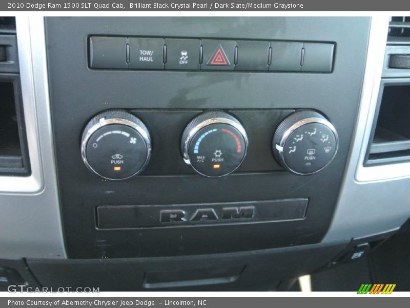 Brilliant Black Crystal Pearl / Dark Slate/Medium Graystone 2010 Dodge Ram 1500 SLT Quad Cab