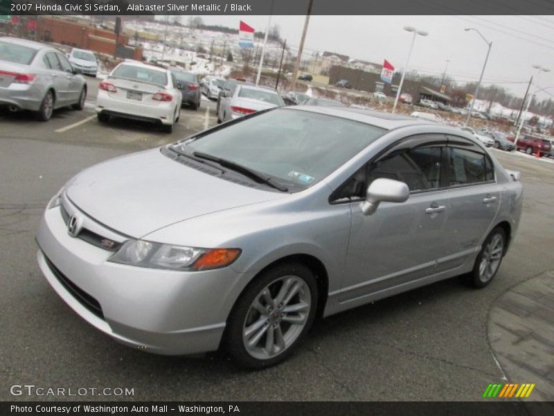 Alabaster Silver Metallic / Black 2007 Honda Civic Si Sedan