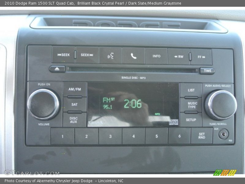 Brilliant Black Crystal Pearl / Dark Slate/Medium Graystone 2010 Dodge Ram 1500 SLT Quad Cab