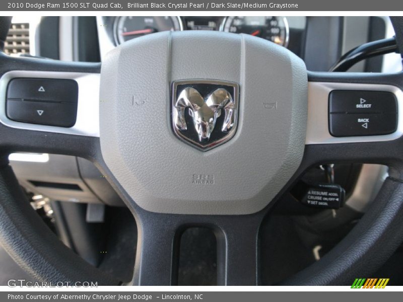 Brilliant Black Crystal Pearl / Dark Slate/Medium Graystone 2010 Dodge Ram 1500 SLT Quad Cab