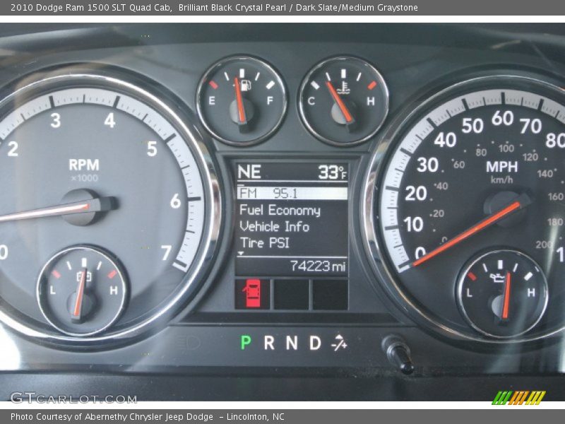 Brilliant Black Crystal Pearl / Dark Slate/Medium Graystone 2010 Dodge Ram 1500 SLT Quad Cab
