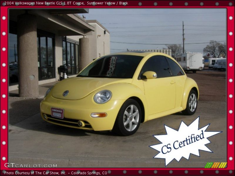 Sunflower Yellow / Black 2004 Volkswagen New Beetle GLS 1.8T Coupe