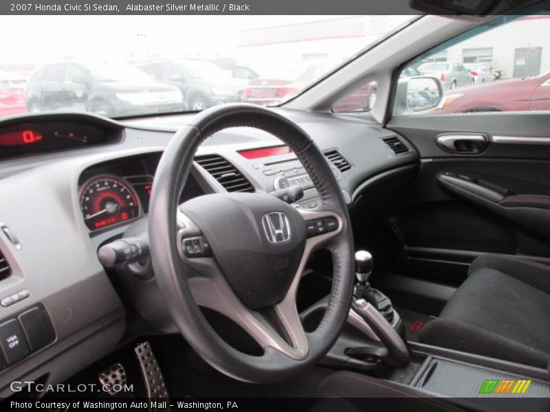 Alabaster Silver Metallic / Black 2007 Honda Civic Si Sedan