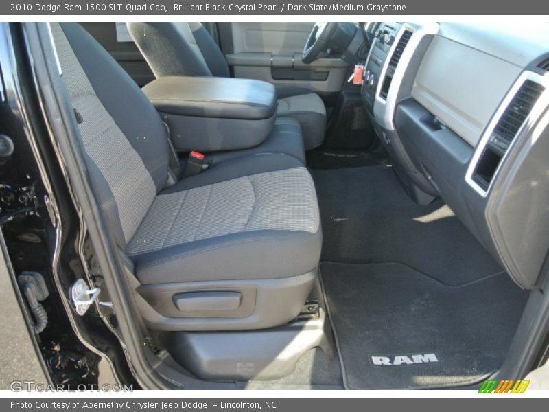 Brilliant Black Crystal Pearl / Dark Slate/Medium Graystone 2010 Dodge Ram 1500 SLT Quad Cab