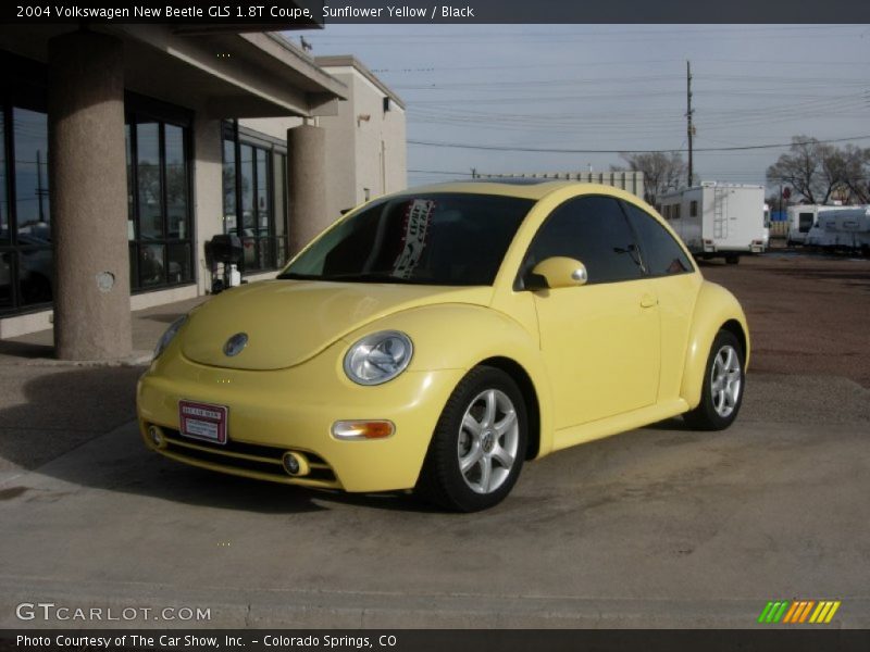 Sunflower Yellow / Black 2004 Volkswagen New Beetle GLS 1.8T Coupe