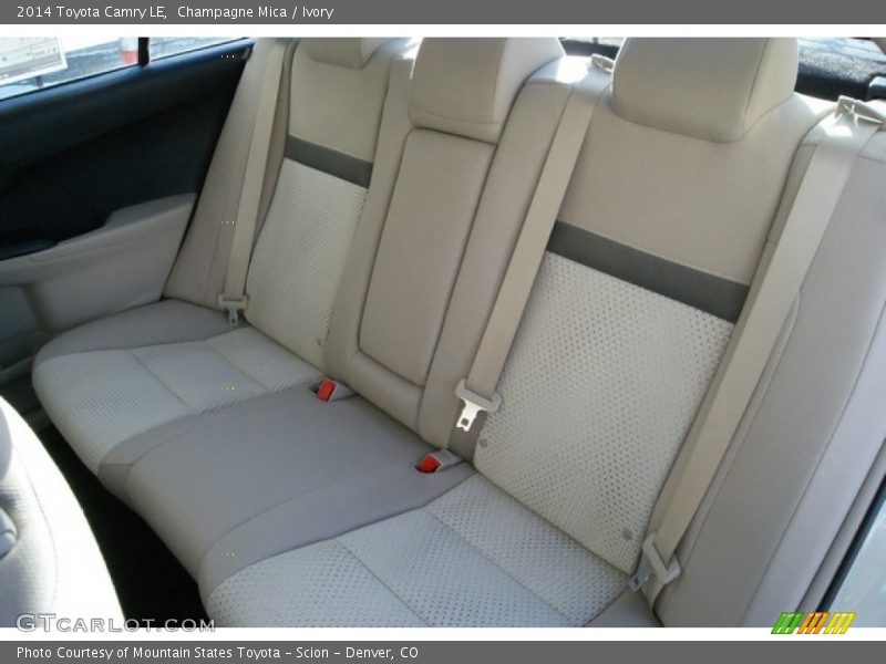 Rear Seat of 2014 Camry LE