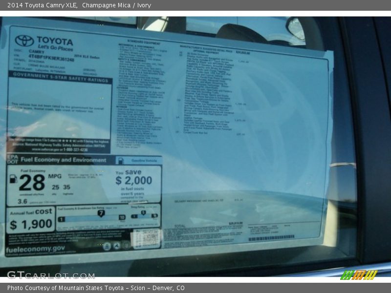 Champagne Mica / Ivory 2014 Toyota Camry XLE