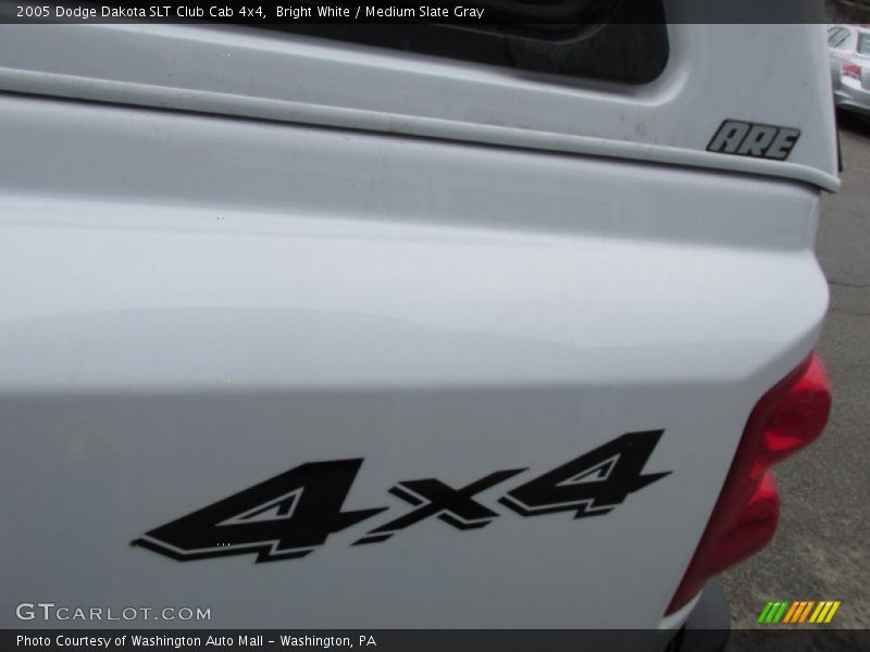 Bright White / Medium Slate Gray 2005 Dodge Dakota SLT Club Cab 4x4