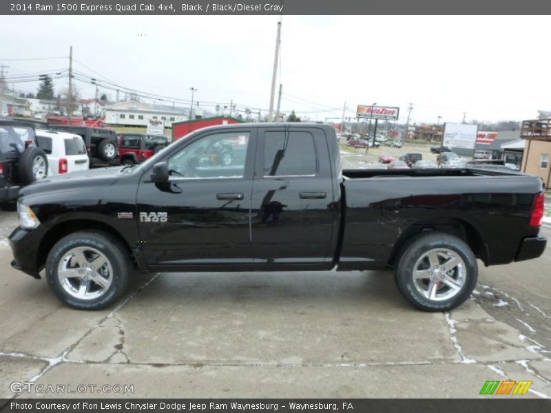 Black / Black/Diesel Gray 2014 Ram 1500 Express Quad Cab 4x4