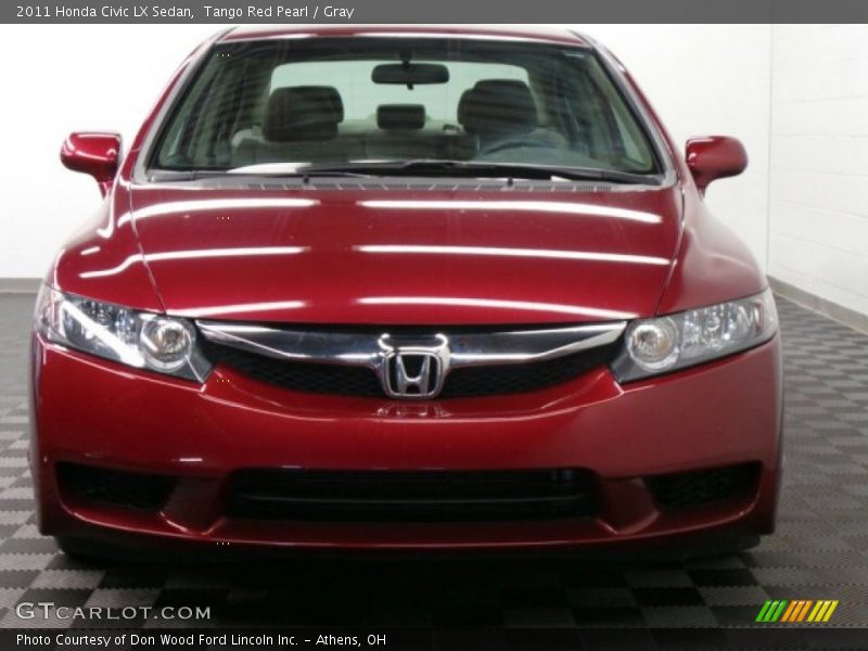 Tango Red Pearl / Gray 2011 Honda Civic LX Sedan