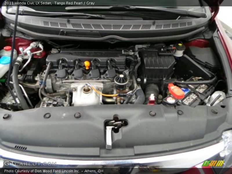Tango Red Pearl / Gray 2011 Honda Civic LX Sedan