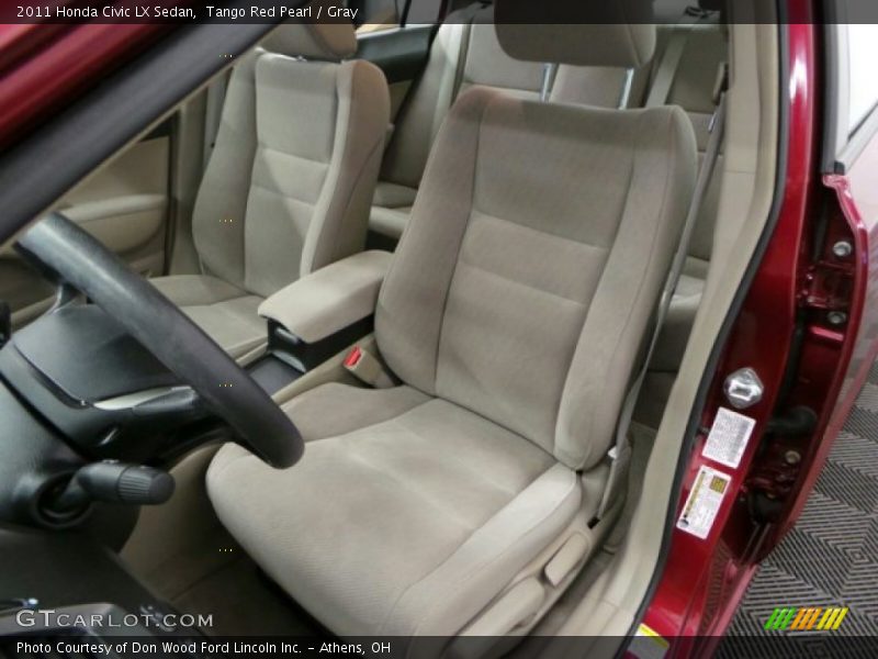 Tango Red Pearl / Gray 2011 Honda Civic LX Sedan