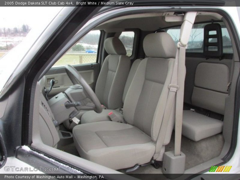Bright White / Medium Slate Gray 2005 Dodge Dakota SLT Club Cab 4x4
