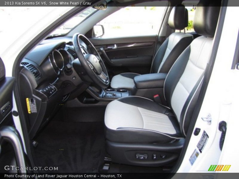 Snow White Pearl / Gray 2013 Kia Sorento SX V6