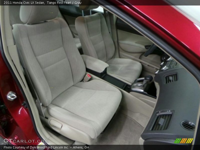 Tango Red Pearl / Gray 2011 Honda Civic LX Sedan