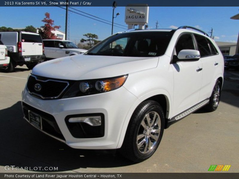 Snow White Pearl / Gray 2013 Kia Sorento SX V6