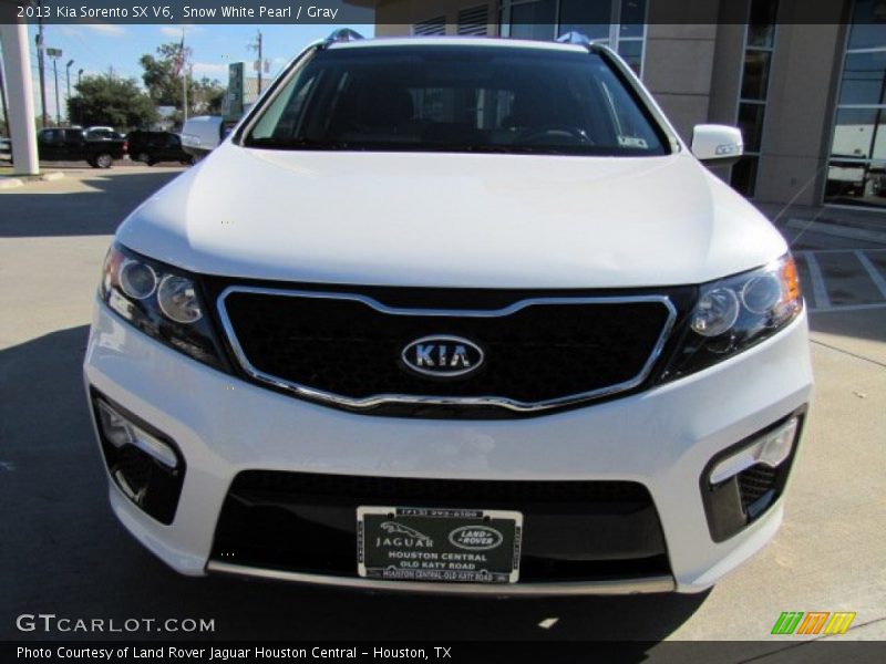 Snow White Pearl / Gray 2013 Kia Sorento SX V6