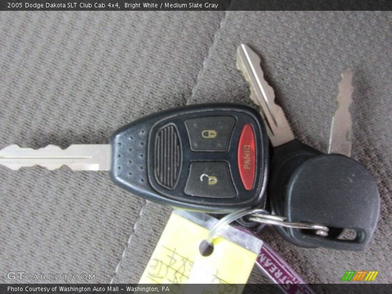 Bright White / Medium Slate Gray 2005 Dodge Dakota SLT Club Cab 4x4