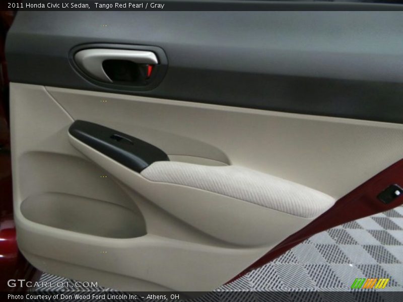 Tango Red Pearl / Gray 2011 Honda Civic LX Sedan