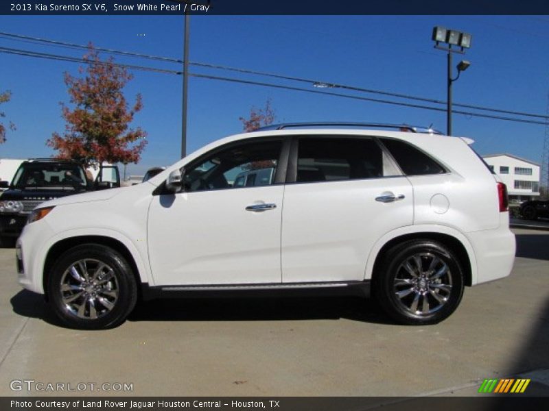 Snow White Pearl / Gray 2013 Kia Sorento SX V6