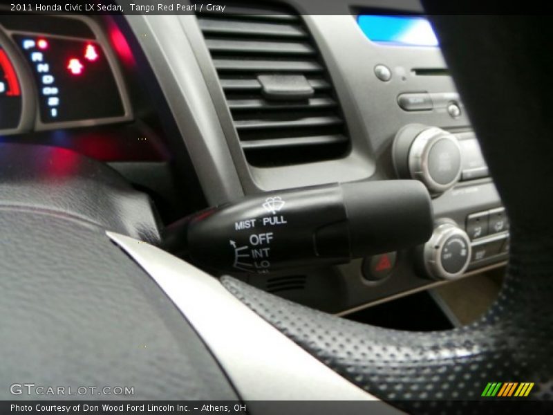 Tango Red Pearl / Gray 2011 Honda Civic LX Sedan