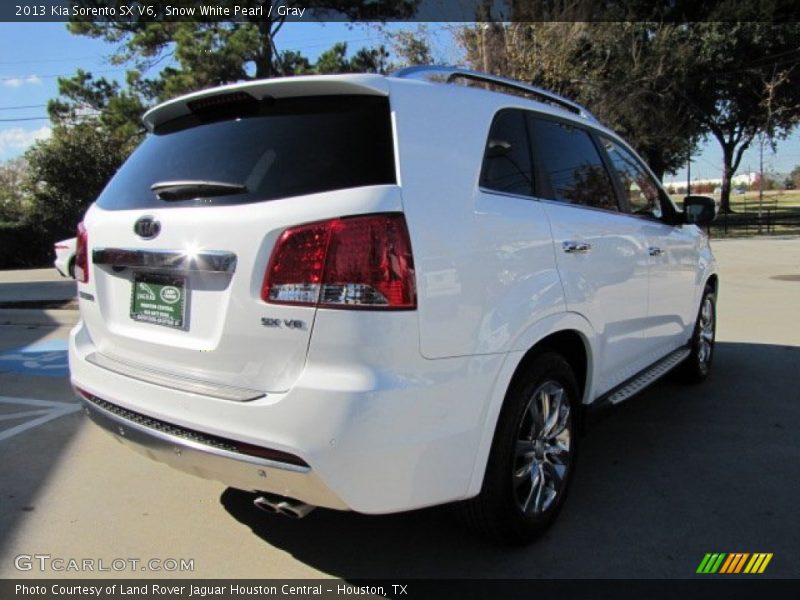 Snow White Pearl / Gray 2013 Kia Sorento SX V6