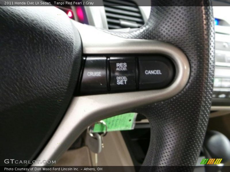 Tango Red Pearl / Gray 2011 Honda Civic LX Sedan
