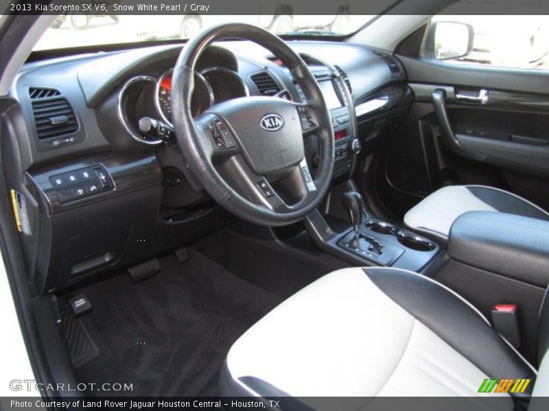 Snow White Pearl / Gray 2013 Kia Sorento SX V6