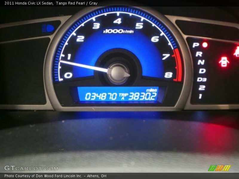 Tango Red Pearl / Gray 2011 Honda Civic LX Sedan