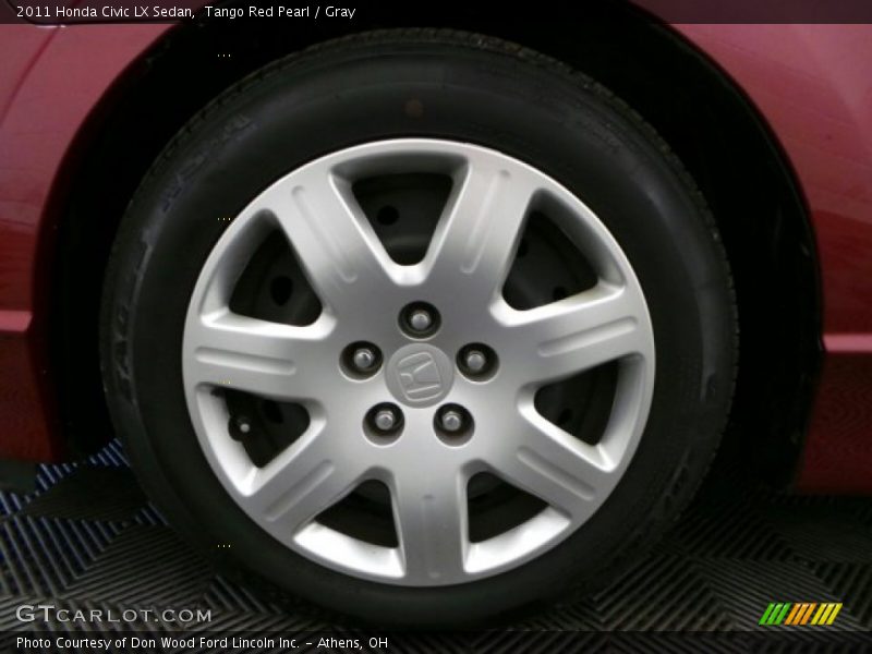 Tango Red Pearl / Gray 2011 Honda Civic LX Sedan
