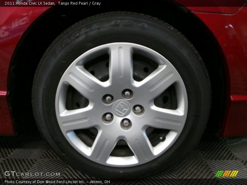 Tango Red Pearl / Gray 2011 Honda Civic LX Sedan