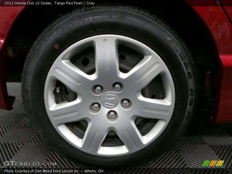 Tango Red Pearl / Gray 2011 Honda Civic LX Sedan